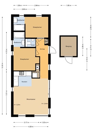 Floorplan - Zeedijk 24-422, 4504 PN Nieuwvliet